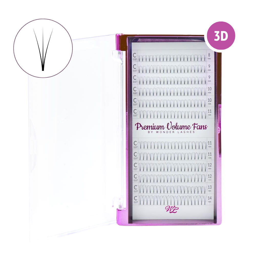 Rzęsy Premium Volume Fans 3D 0,07